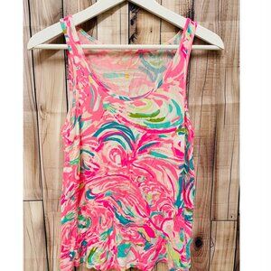 Lilly Pulitzer Raz Berry Rose All Day Knit Tank Top Size XS